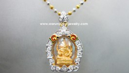 กรอบพระพิฆเนศประดับเพชร งานลงยาสุโขทัย