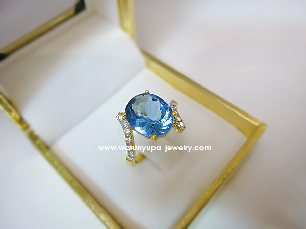 แหวนบลูโทพาส Blue Topaz