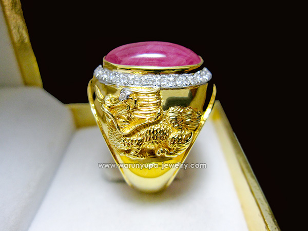 แหวนทับทิมมังกรพญานาค Dragon and Nagas